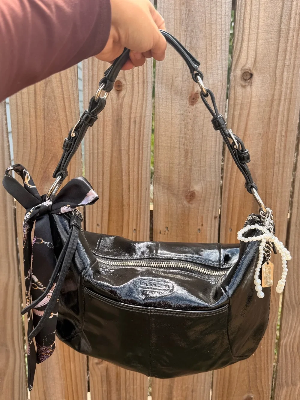Coach Soho Hobo Shoulder Bag Black Hardware & Tags Vintage Y2K